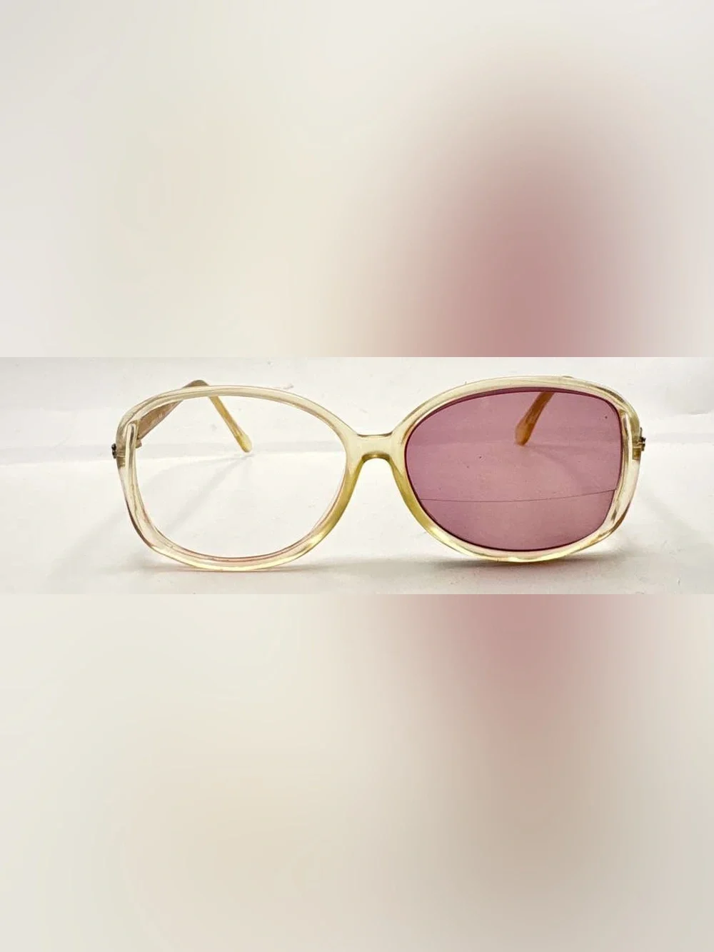 Vintage Impulse Brown Translucent Oval Sunglasses Frames Only Hong Kong